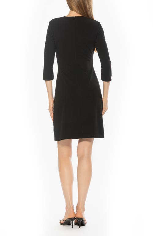 Alexia Admor Rio Crewneck Pleated Shift Dress In Black