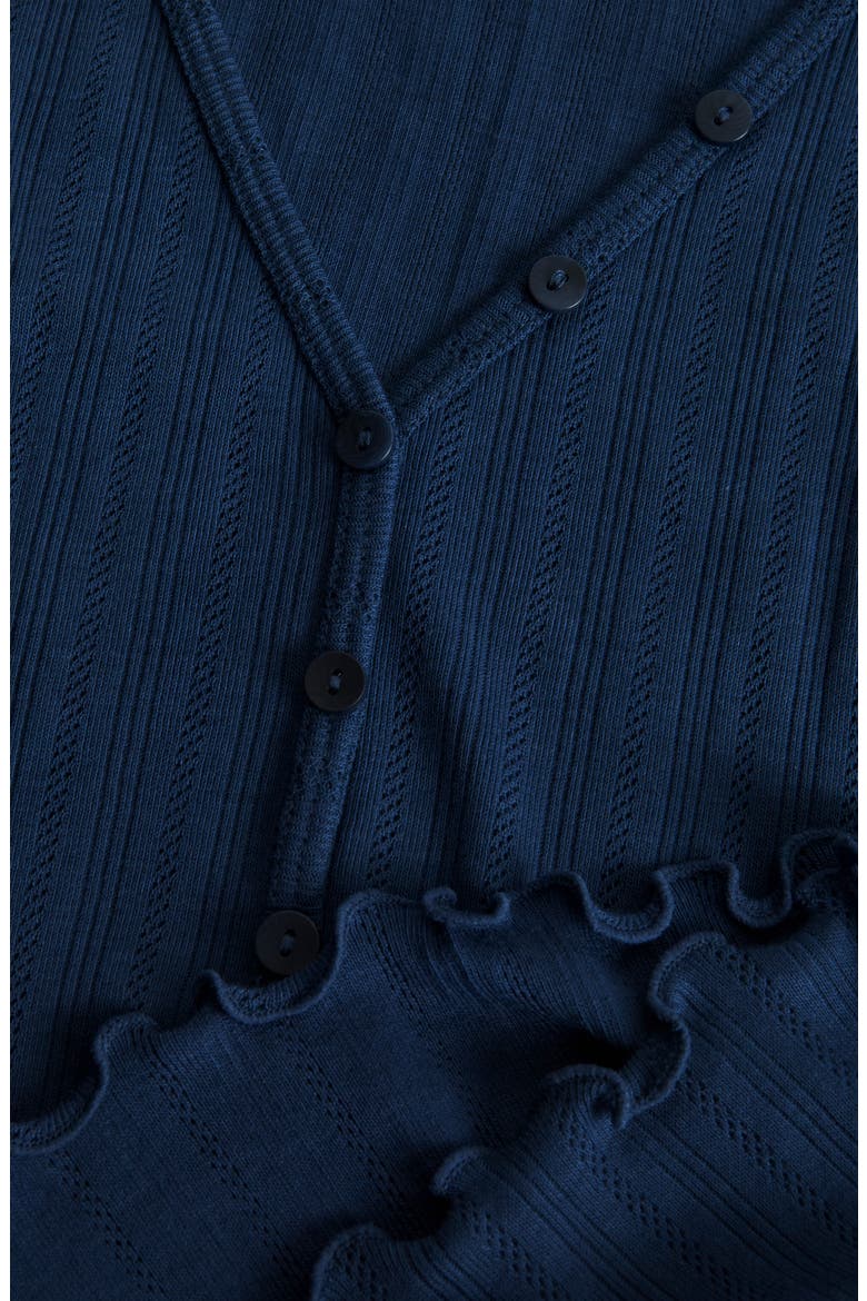 Pointelle Rib Henley Pajama Top, Alternate, color, NAVY