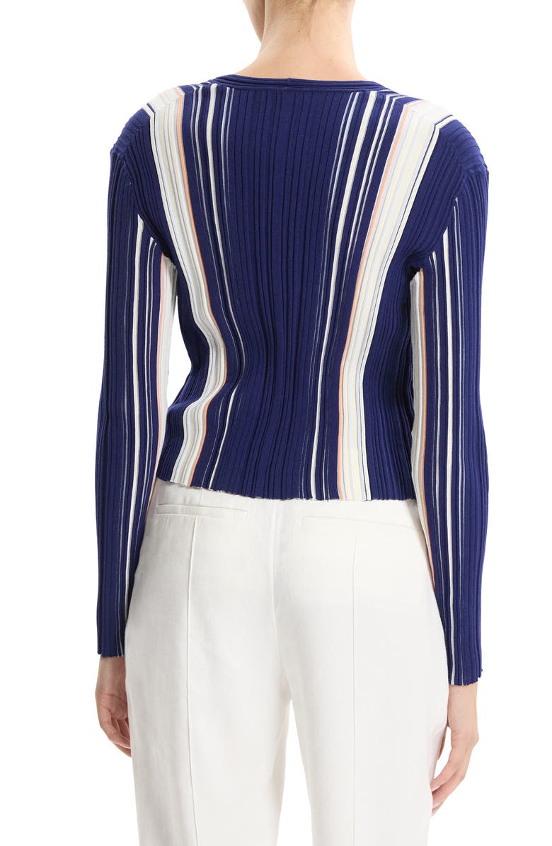 Theory Berk Rib Cardigan, Alternate, color, Navy Multi