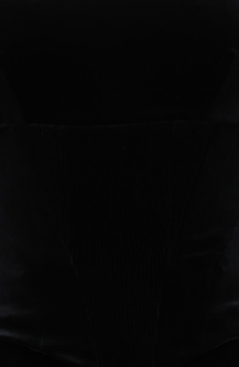 HOUSE OF CB Yasmina Stretch Velvet Corset Gown, Alternate, color, Black