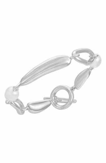Vince Camuto Faux Pearl Nugget Toggle Bracelet