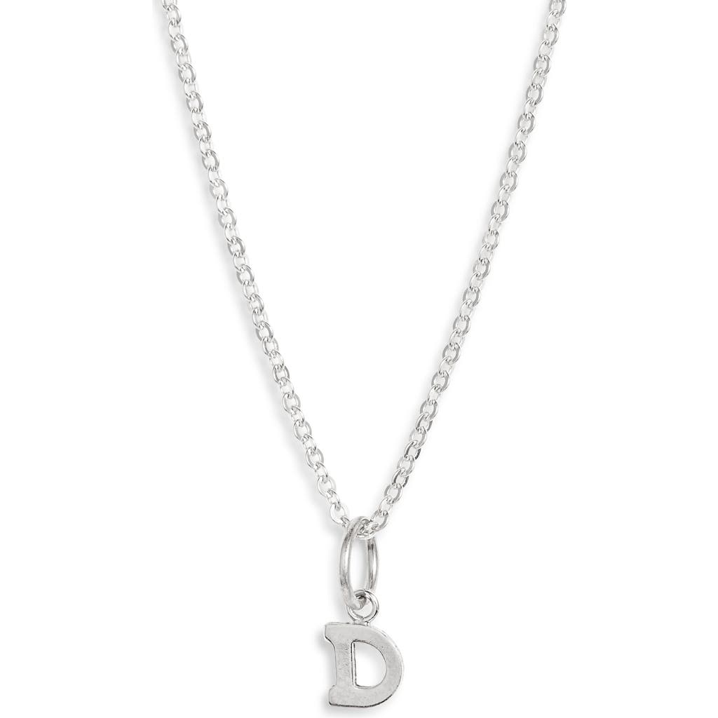 Nashelle Initial Pendant Necklace In Sterling Silver - D