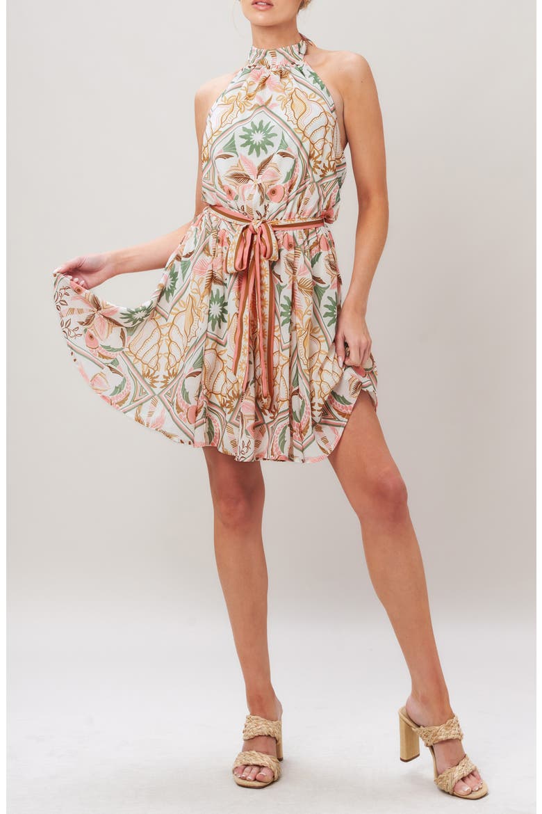 Print Minidress, Alternate, color, IVORY
