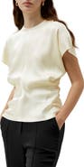 Lilysilk Women's Short Batwing Sleeve Silk Contour Top