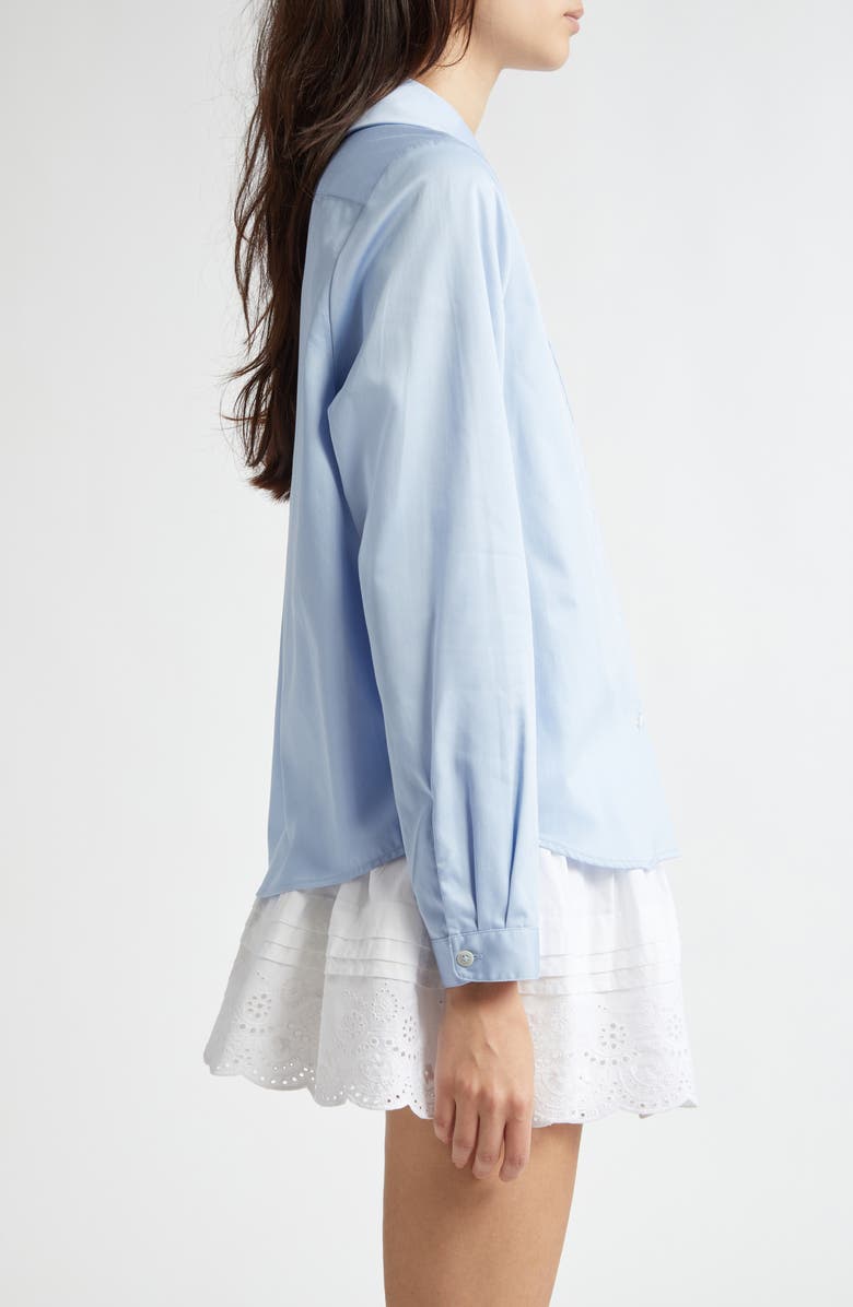 Sandy Liang Wilbur Cotton Button-Up Shirt, Alternate, color, 