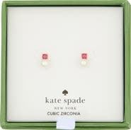 Kate Spade New York little faux pearl & cubic zirconia stud earrings
