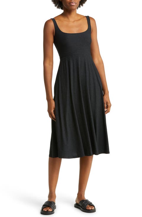 Featherweight Square Neck Midi Dress