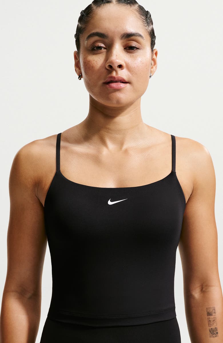Nike <p>One Dri-FIT Camisole</p>, Alternate, color, Black/ White