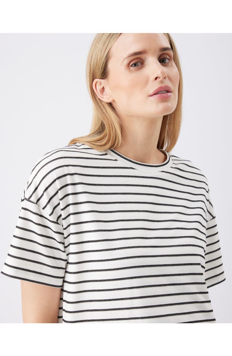 Ripe Maternity Jada Stripe Nursing Tee, Main, color, White / Black