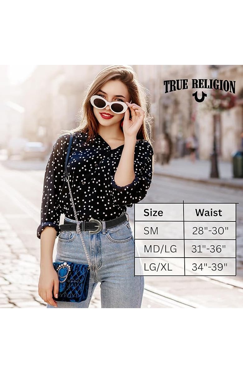 True Religion Belt with Horseshoe Buckle, Alternate, color, 