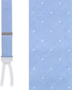Trafalgar Big and Tall Churchill Chambray Polka Dot Linen Blend Formal End Suspenders