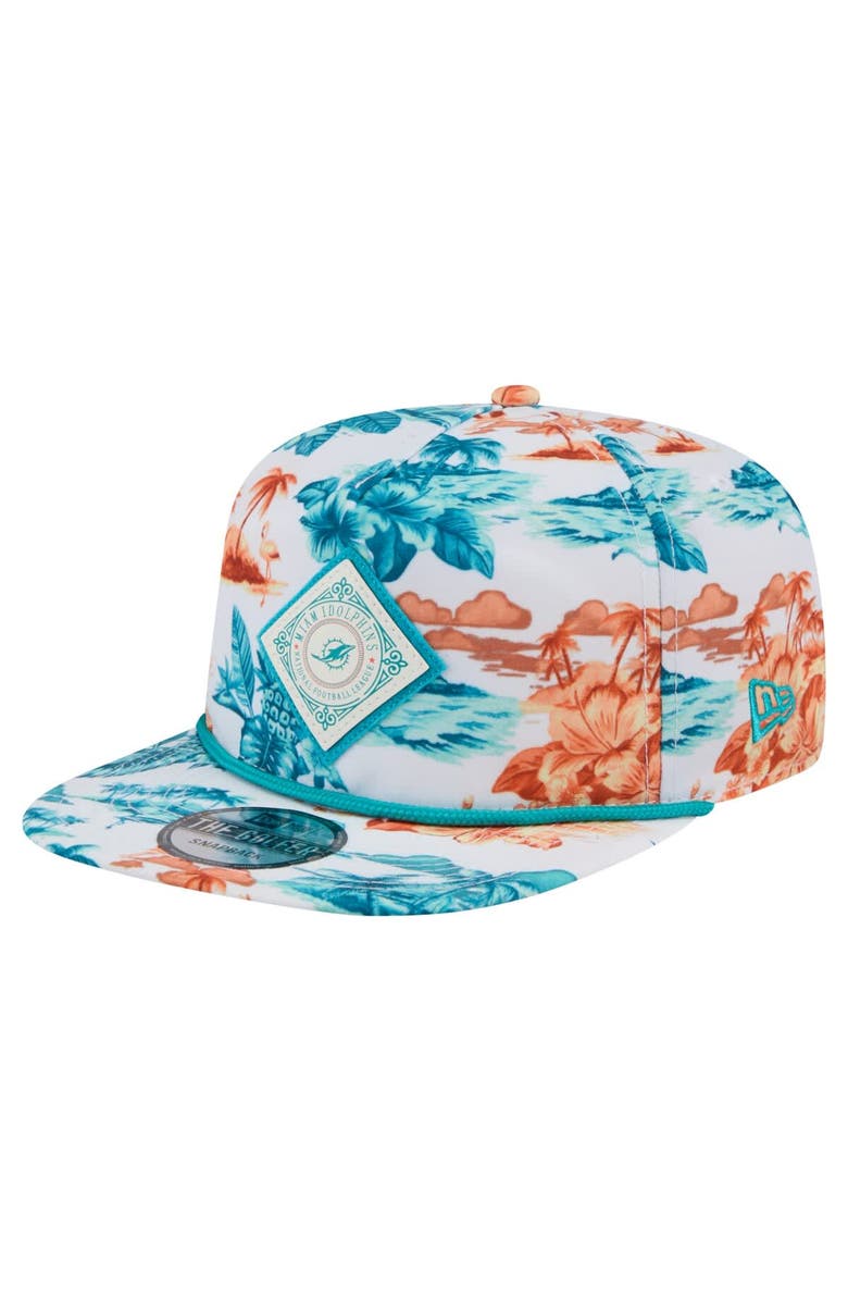 New Era Men's New Era  White Miami Dolphins Adventure Golfer Snapback Hat, Main, color, 