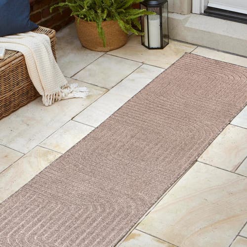 Jonathan Y Odense High-low Minimalist Angle Geometric Indoor/outdoor Area Rug In Light Taupe