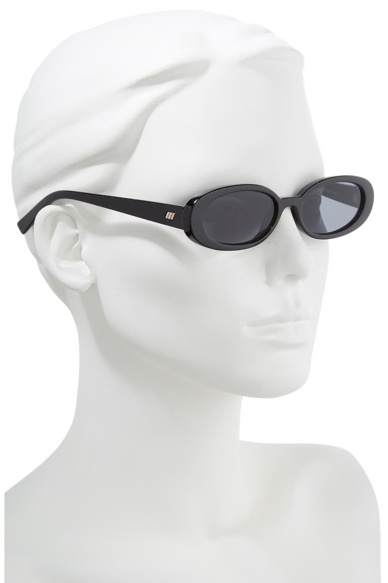 Outta Love 51mm Oval Sunglasses, Alternate, color, BLACK / SMOKE MONO