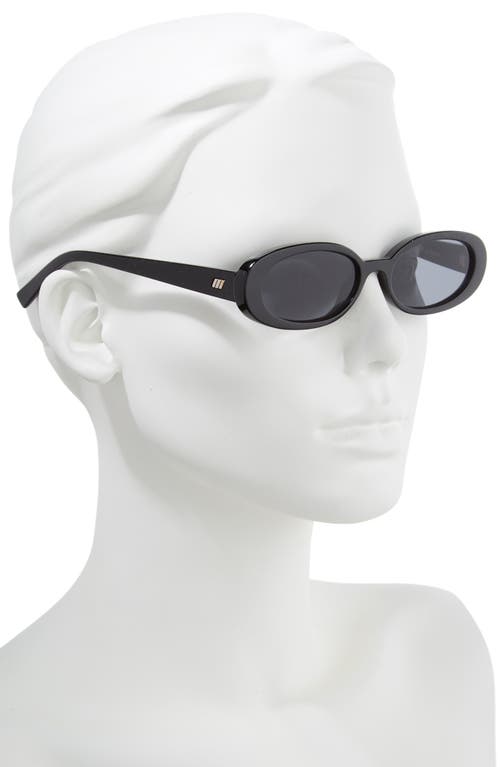 Le Specs Womens Black Outta Love Oval-frame Plastic Sunglasses In Black