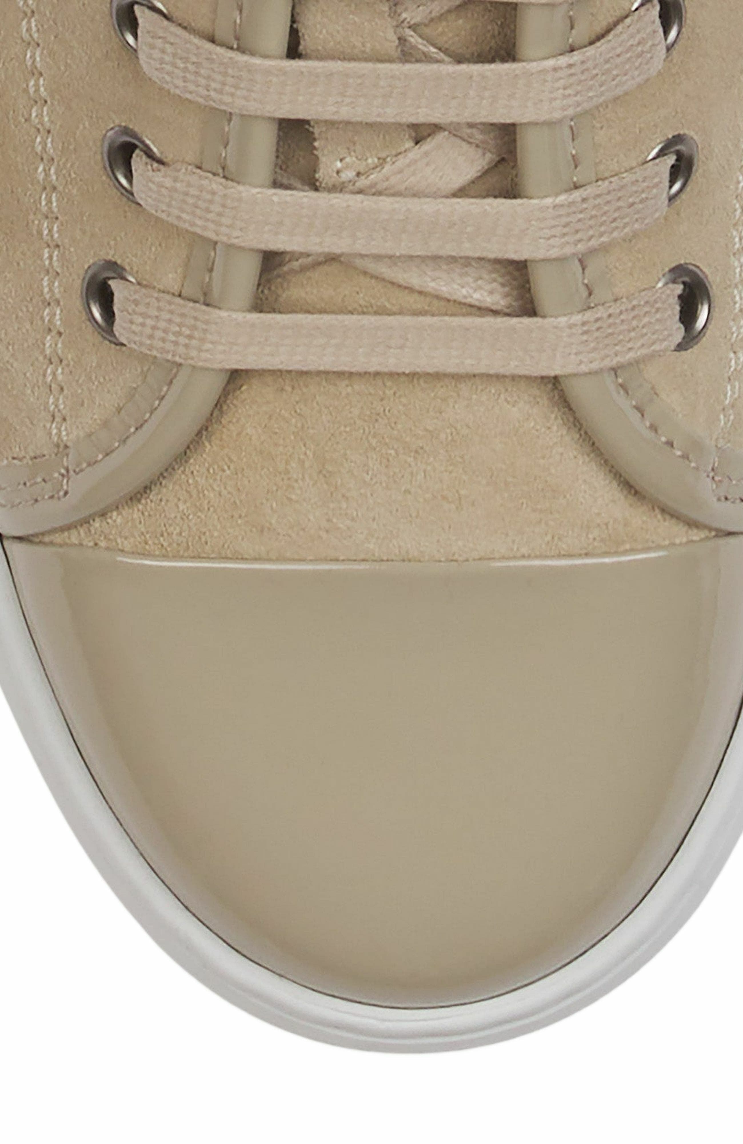 Lanvin Dbb1 Sneakers In Suede And Patent Leather For Women, Alternate, color, Lin