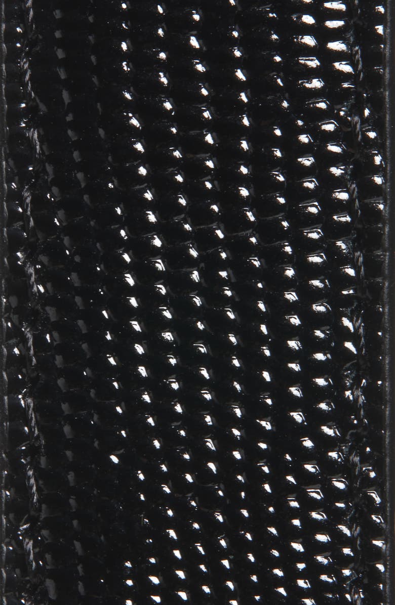 Vince Stitched Lizard Embossed Glazed Leather Belt, Alternate, color, 