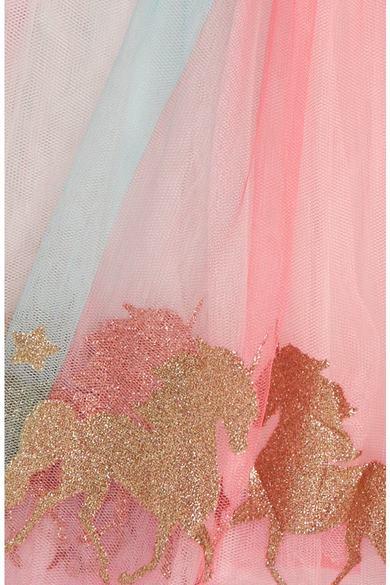 Rainbow Sleeveless Mesh Tutu Dress, Alternate, color, IVORY/ MULTI