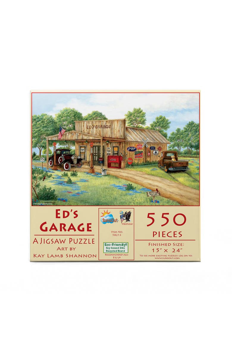 Sunsout Ed's Garage 550 piece Jigsaw Puzzle for Adults, Alternate, color, Multicolor