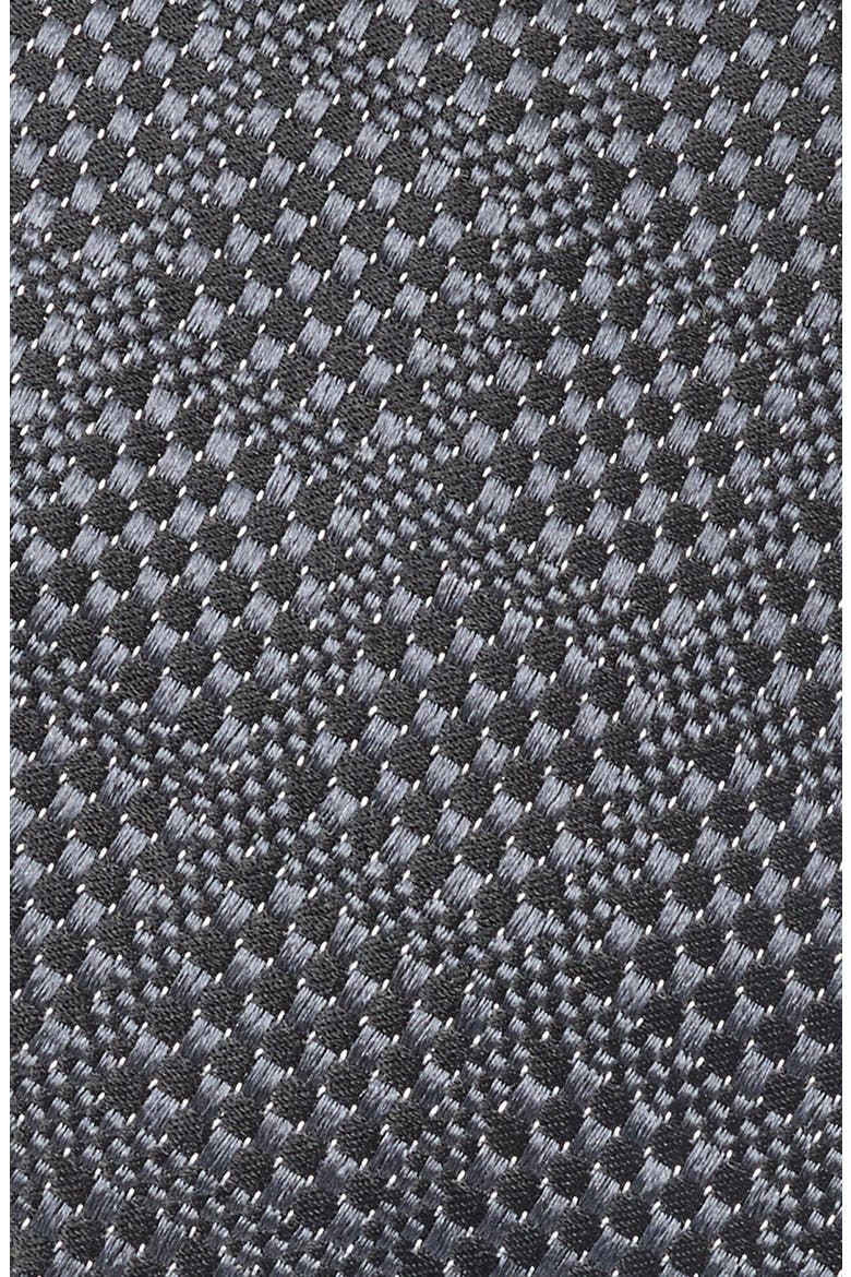 Cain Grid Silk Jacquard Tie, Alternate, color, BLACK