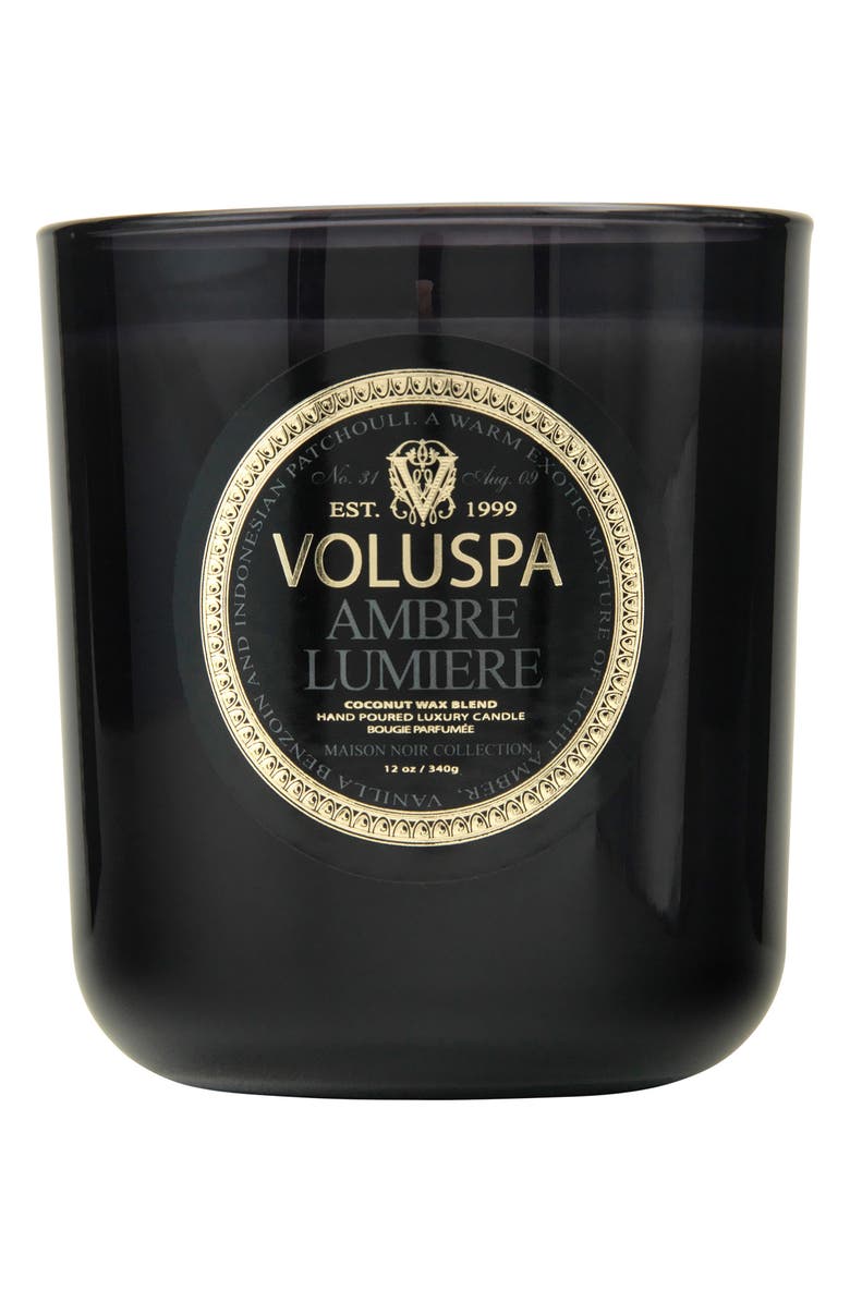 Voluspa Maison Noir Ambre Lumiere Classic Maison Candle, Main, color, 