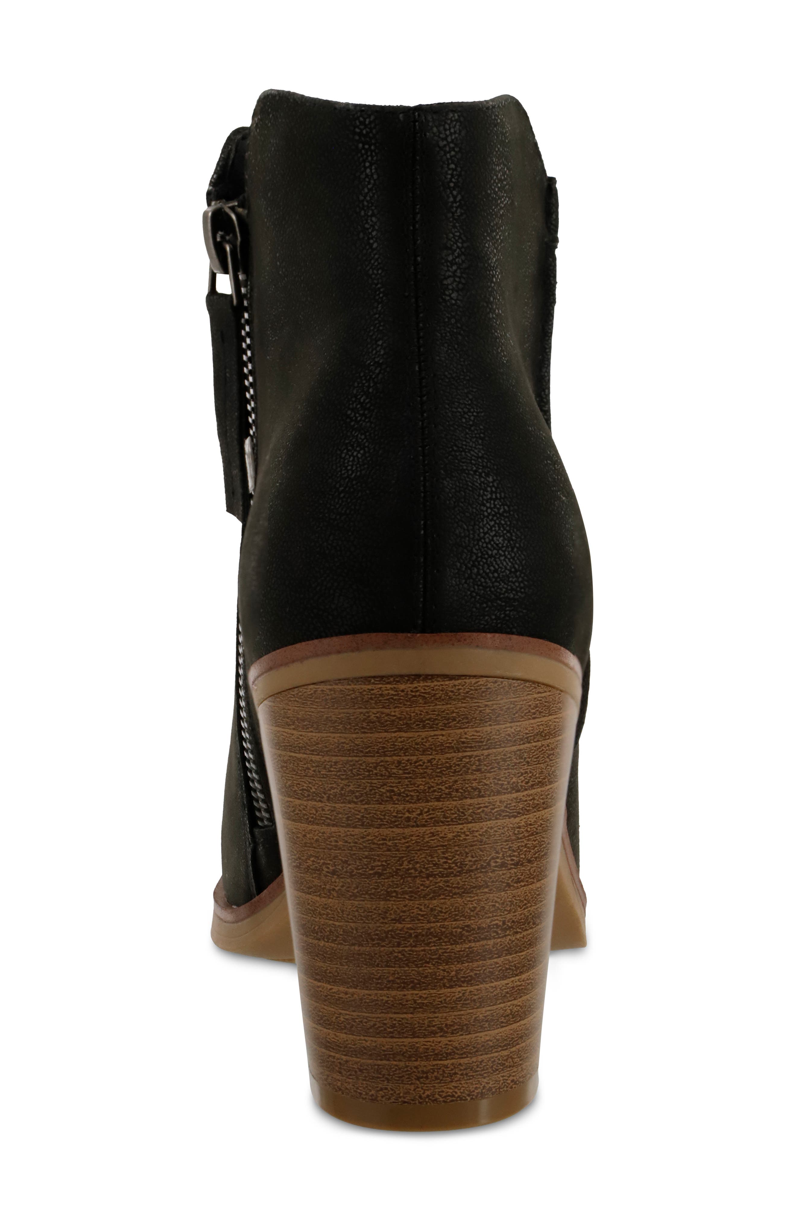 MIA Barby Block Heel Bootie, Alternate, color, Black Brus