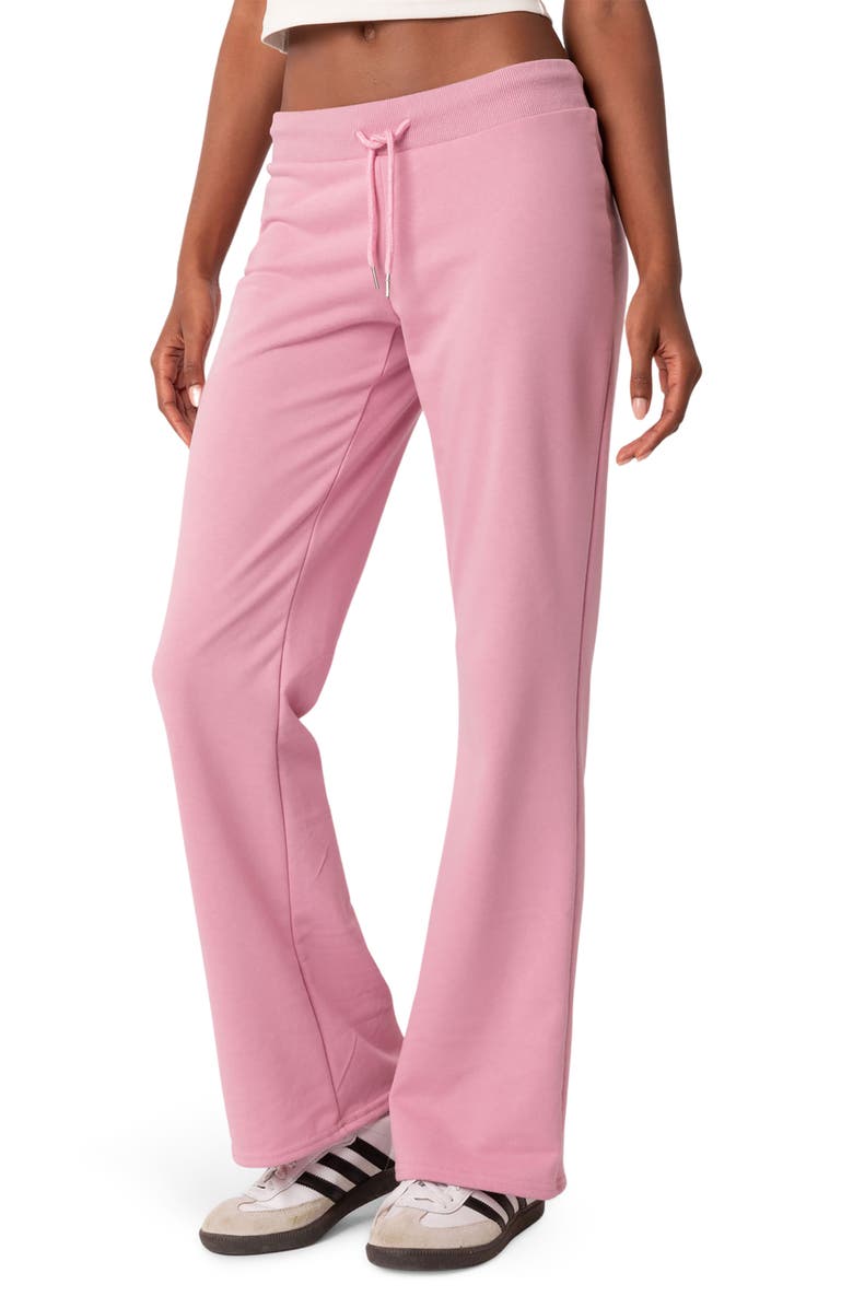 EDIKTED Malibu Low Rise Flare Sweatpants, Alternate, color,
