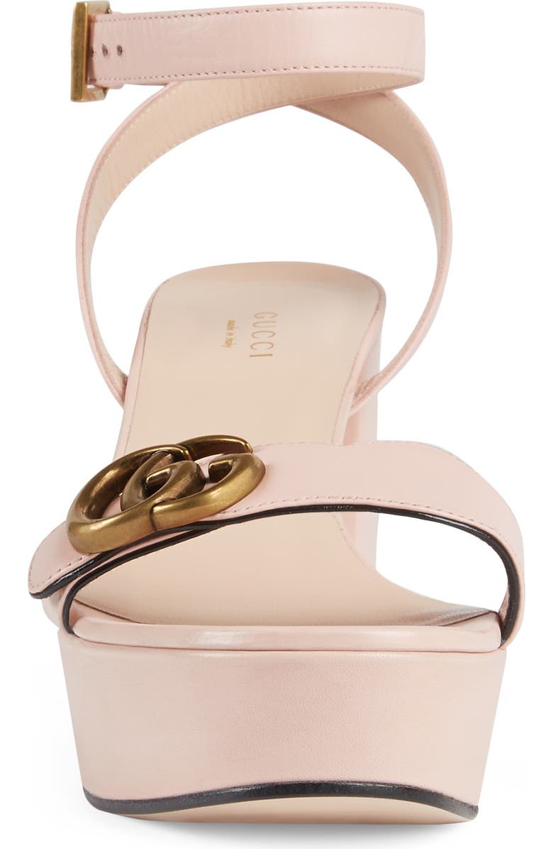 Gucci GG Ankle Strap Platform Sandal, Alternate, color,