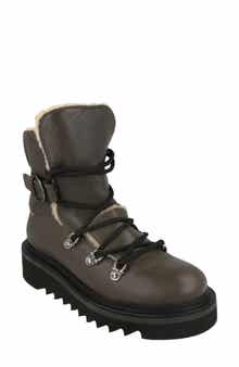 FERRAGAMO Elimo Genuine Shearling Leather Boot