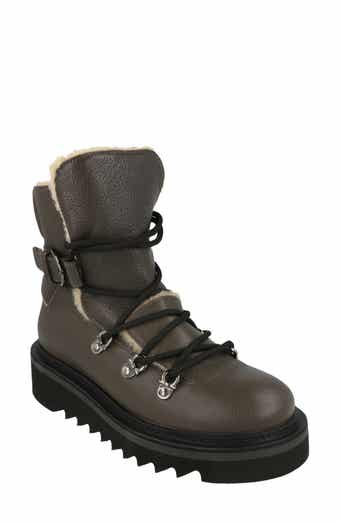 FERRAGAMO Elimo Genuine Shearling Leather Boot