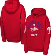 Outerstuff Youth Outerstuff Red Philadelphia Phillies Premium Sweep Fleece Hoodie