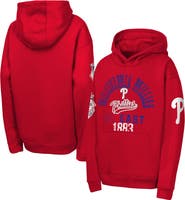 Outerstuff Youth Outerstuff Red Philadelphia Phillies Premium Sweep Fleece Hoodie