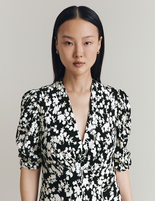 Ghost London Madi Crepe Floral Midi Dress