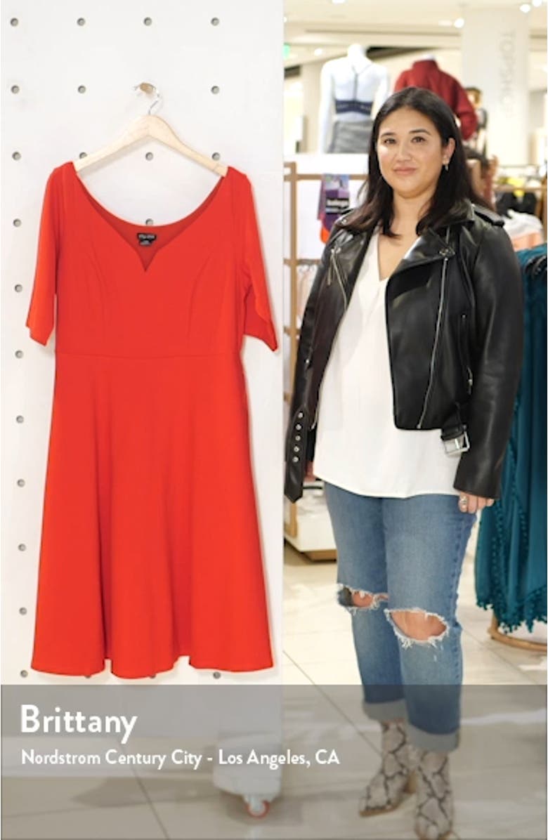 Cute Girl Sweetheart Neck Fit & Flare Dress, sales video thumbnail