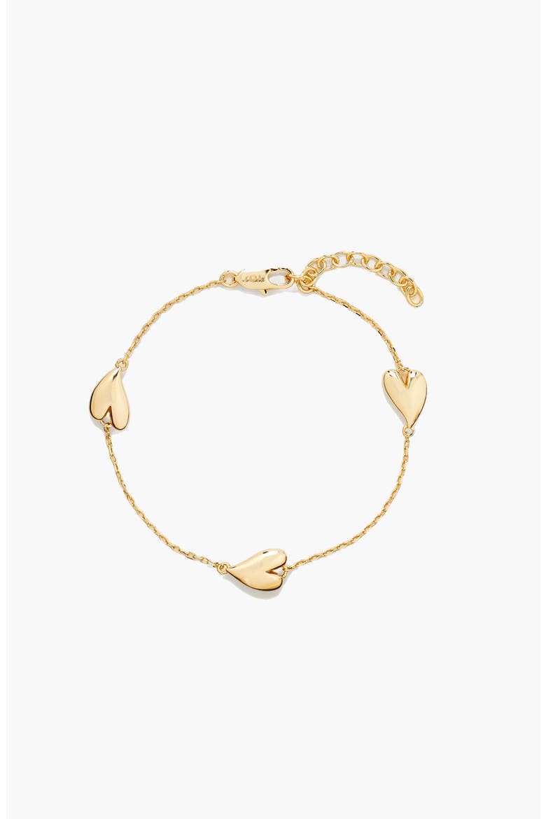 Love Heart Mini Chain Bracelet in Gold, Main, color, Gold