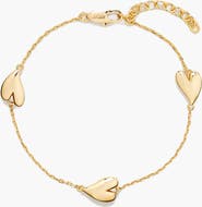 YOJ Love Heart Mini Chain Bracelet in Gold