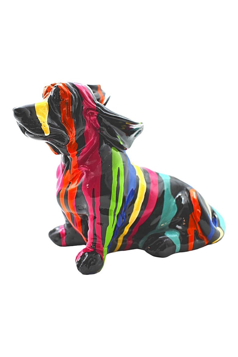 Graffiti Windy Sitting Puppy Statue, Alternate, color, GRAFFITI/MULTI-COLOR