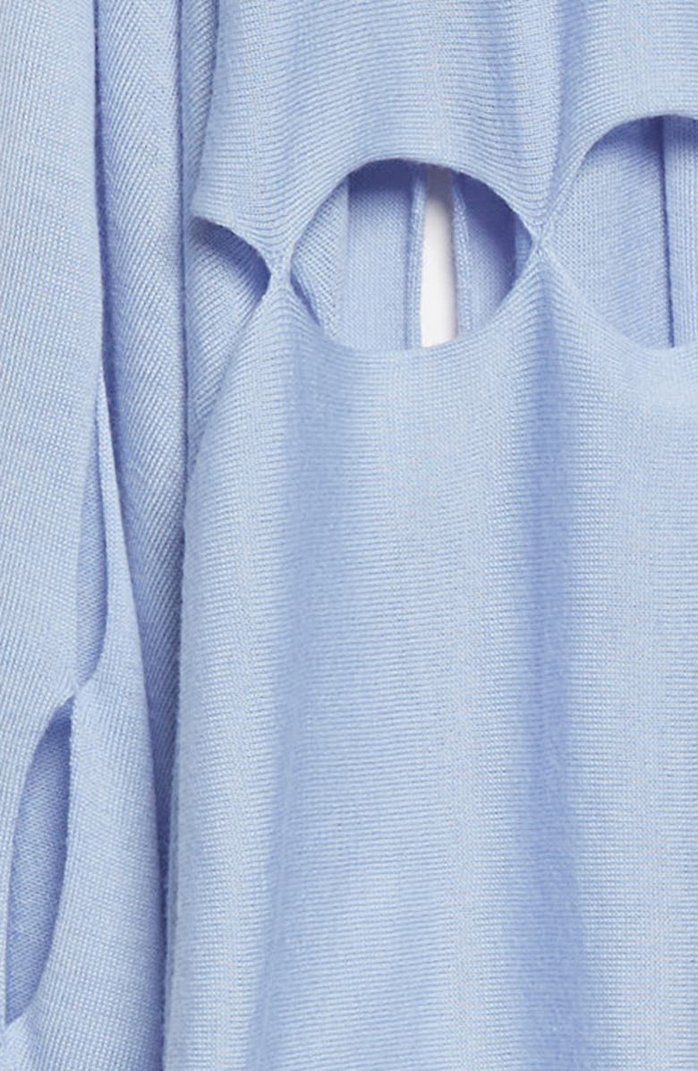 EMILY DAWN LONG River Wool Shawl, Alternate, color, Baby Blue