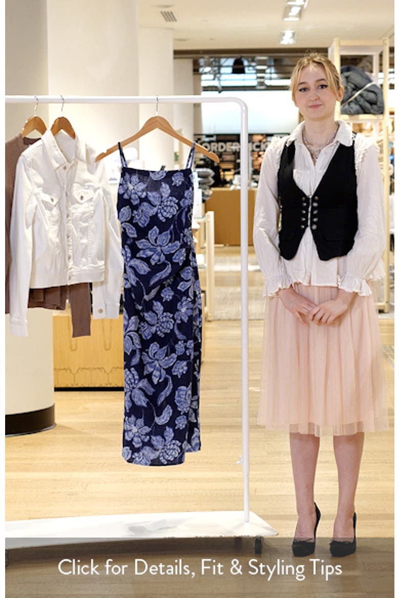 Sharona Ruched Linen Midi Dress video