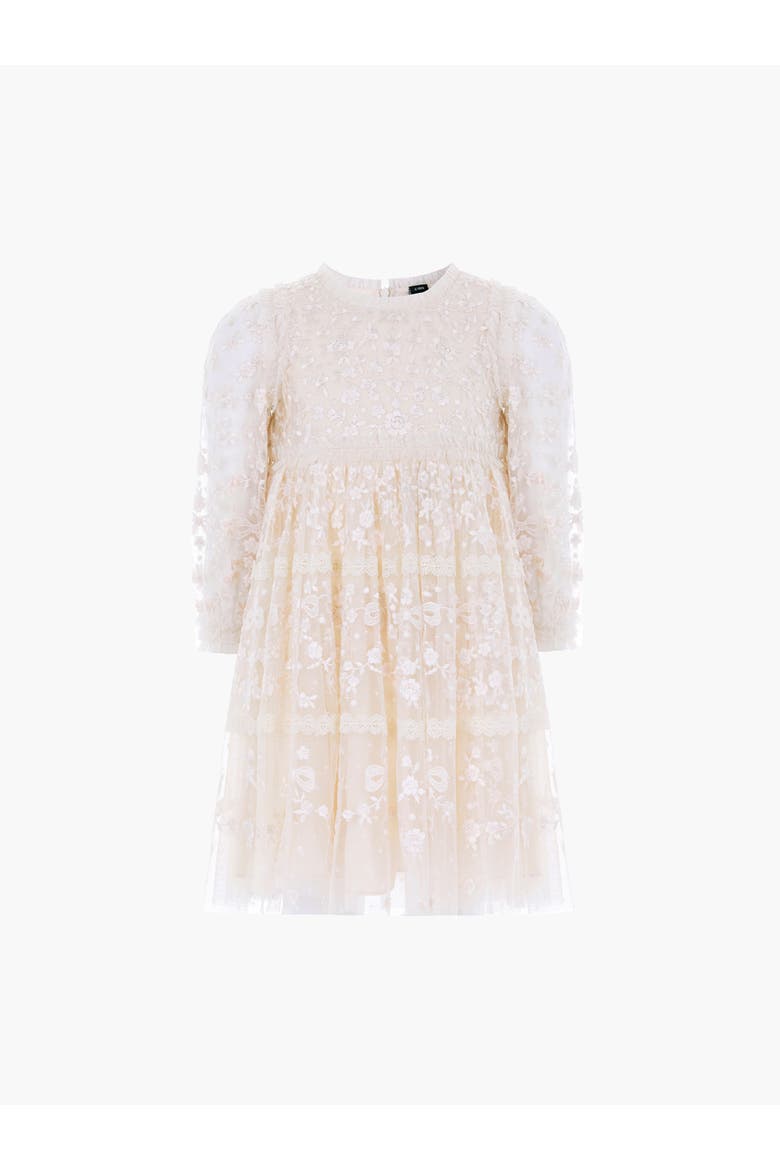 Celestia Ribbon Kids Dress, Alternate, color, Champagne