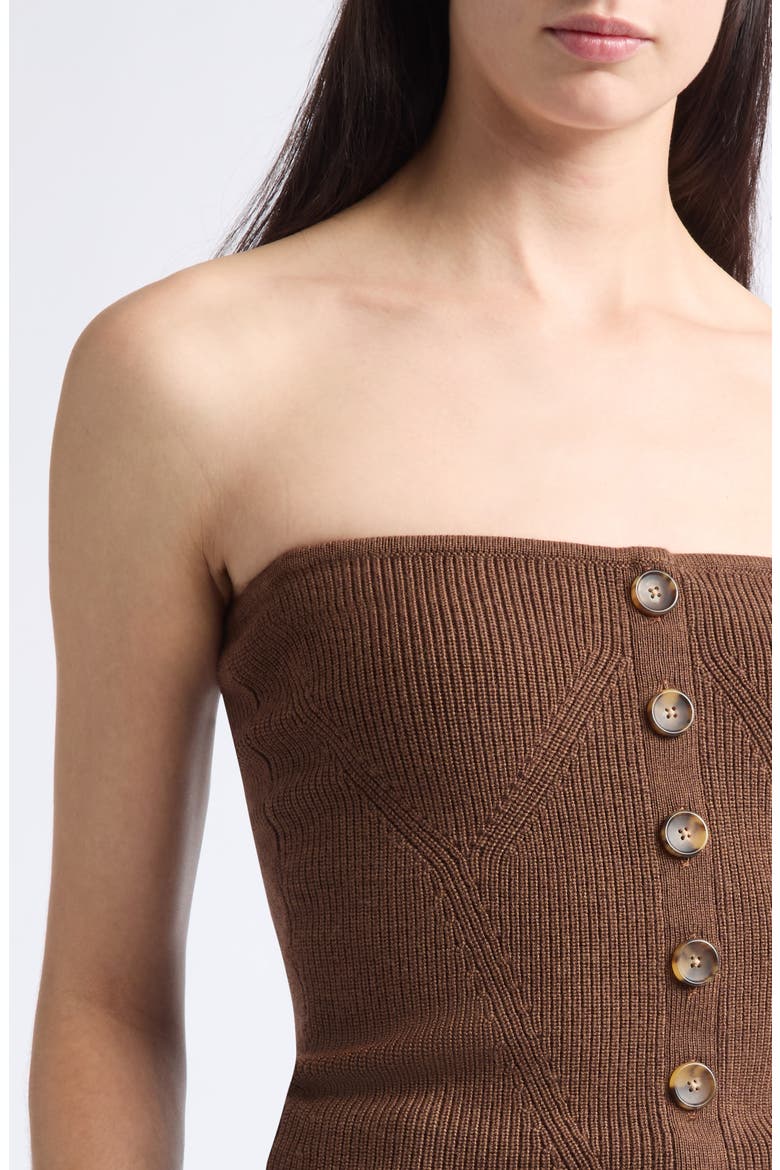 Yanni Strapless Merino Wool Sweater, Alternate, color, CLOVE