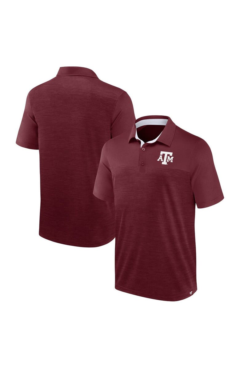 FANATICS Men's Fanatics Branded Heather Maroon Texas A&M Aggies Classic Homefield Polo, Main, color, 