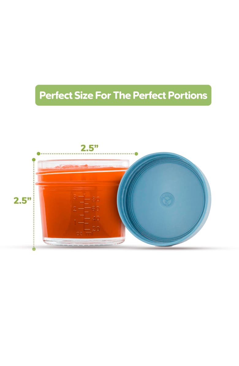 WeeSprout Glass Baby Food Storage Jars w/ Lids, Alternate, color, Matte Variety