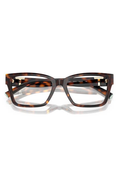 Tiffany & Co . 52mm Square Optical Glasses In Brown