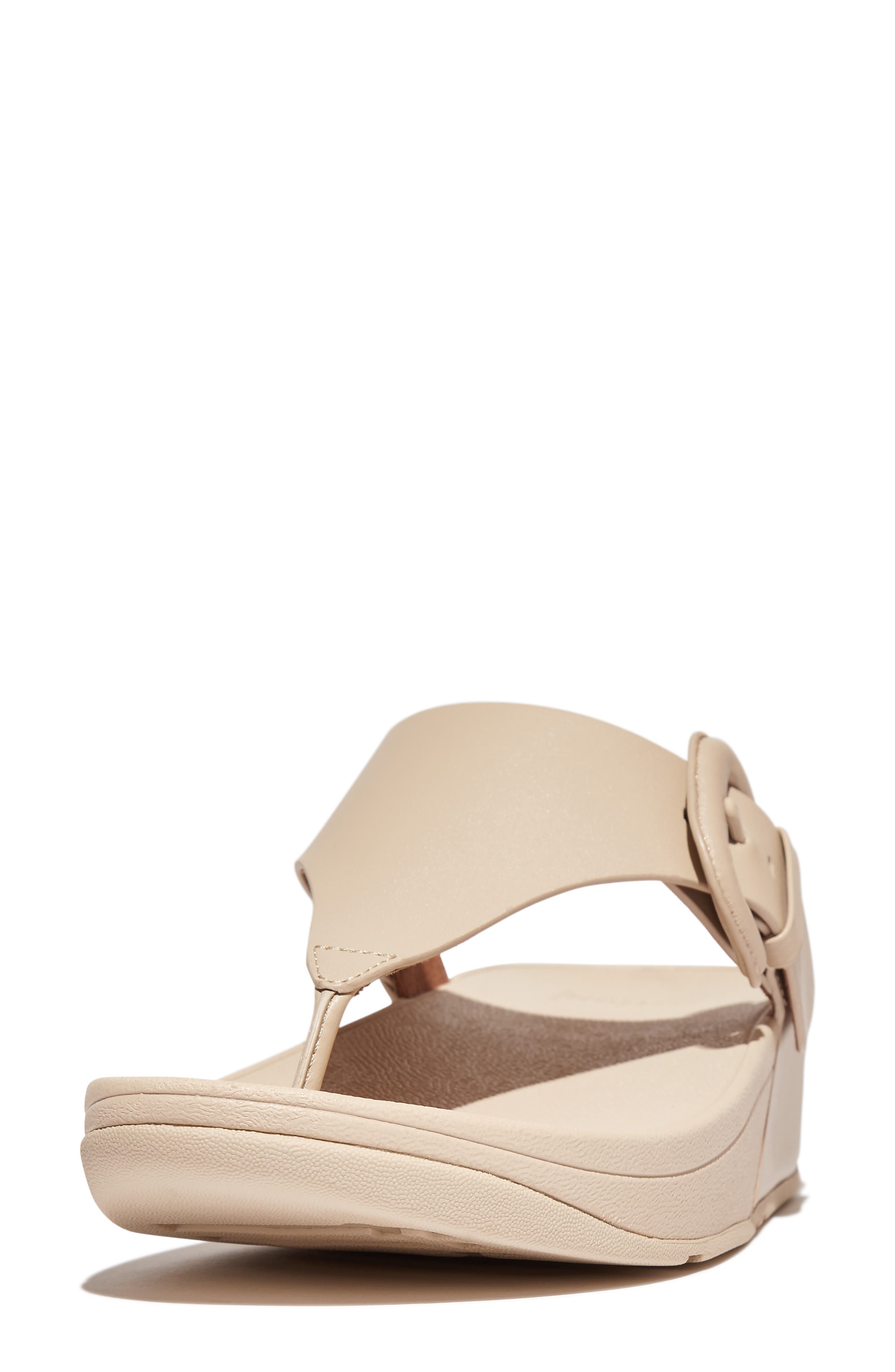 FitFlop Lulu Covered Buckle Wedge Sandal, Main, color, 