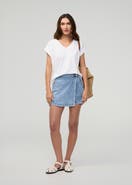 DUER Performance Denim Lite Wrap Skort