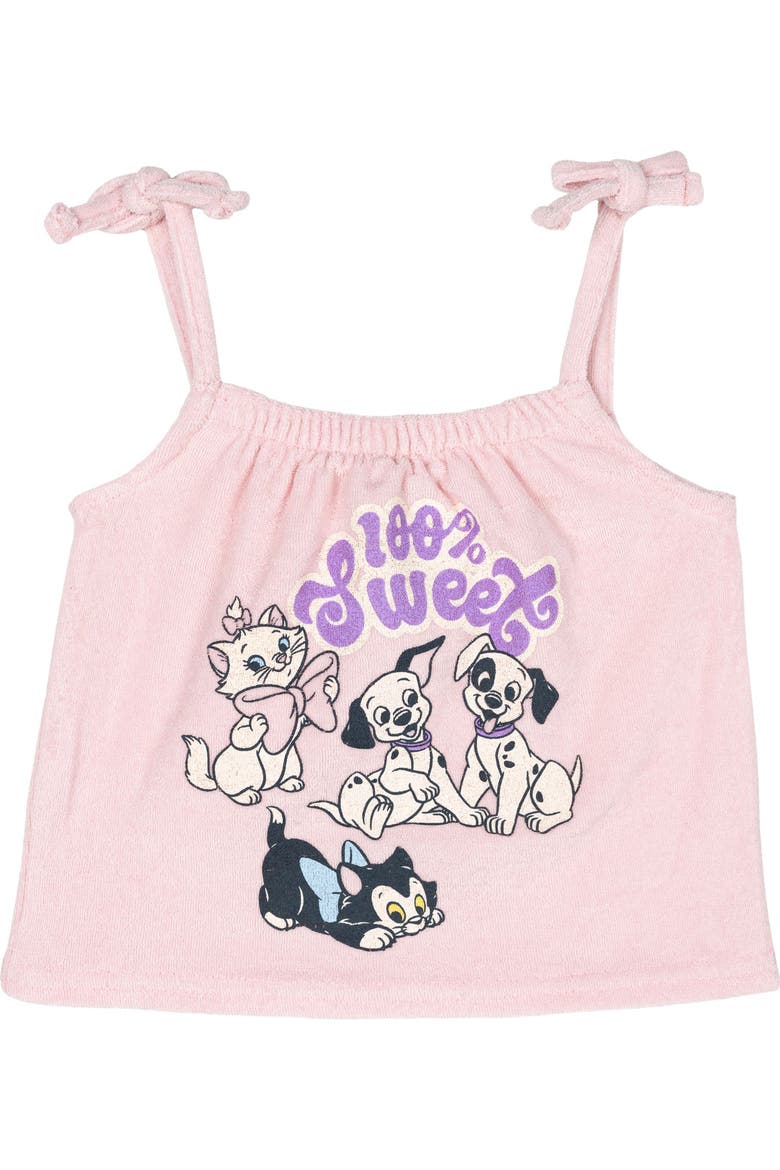 Tank Top and Shorts Set with Bucket Hat, Alternate, color, Pink Cream Stripe