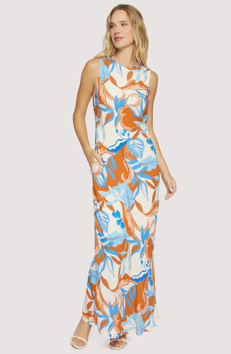 Lost + Wander Bask in Capri Maxi Dress, Alternate, color, Cream-Multi