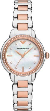 Emporio Armani Three-Hand Two-Tone Bracelet Watch