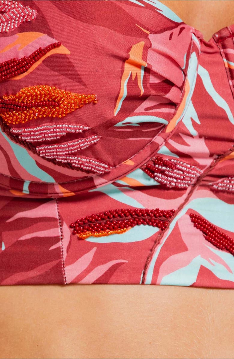 Cosita Linda Underwire Bustier Bikini Top, Alternate, color, 